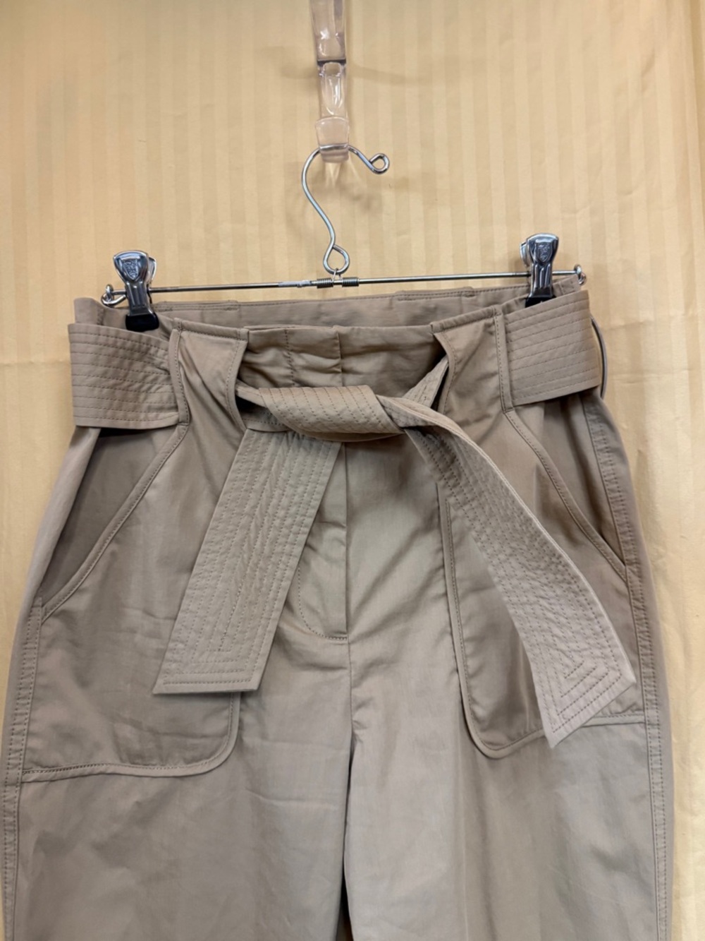 Veronica Beard Mahary Pants Tie Waist Paper Bag High Rise Size 4 NWOT - Picture 2 of 6